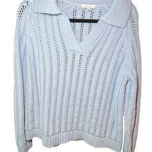 Haven Well Within Open Stitch/ Collar knitted Sweater, preppy, classic
